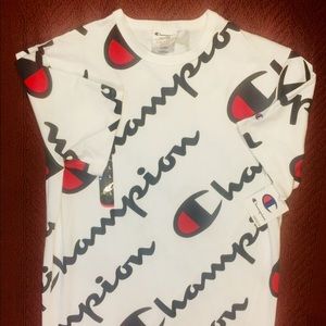 SOLD Champion Heritage Script Tee - L